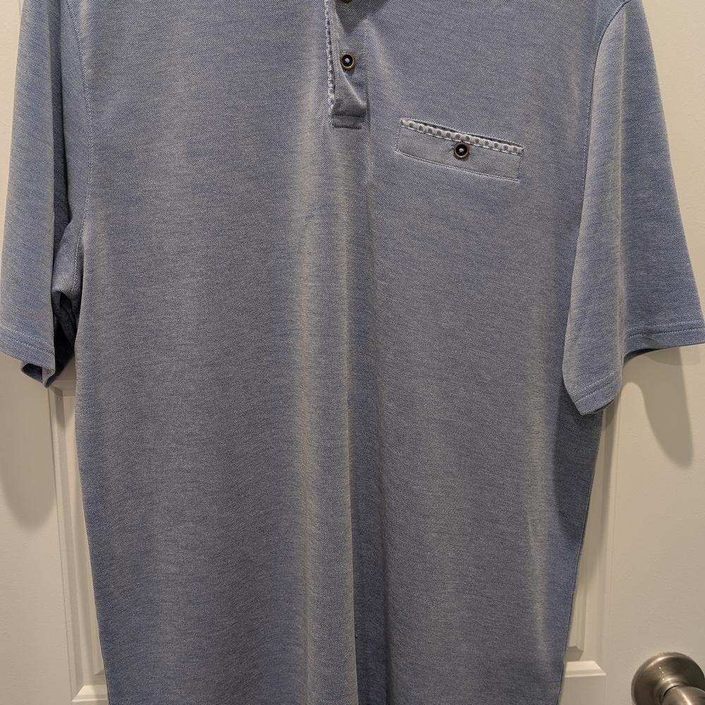 Johnston & Murphy Light Blue Polo Shirt